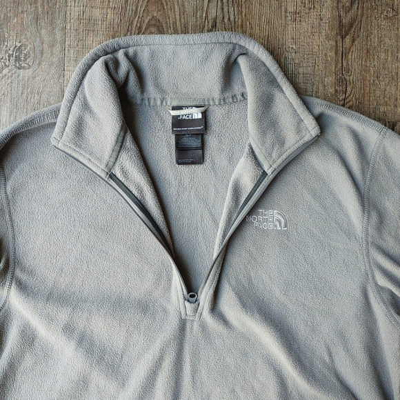 North Face 1/4 Zip Fleece Men's Gray Jacket Size Small Pullover Sweatshirt - Picture 10 of 15